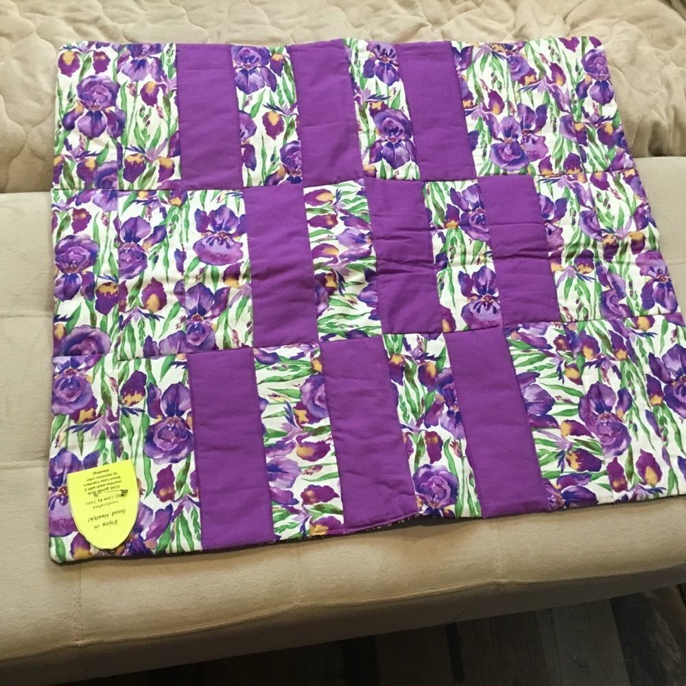 NWT Hand Crafted Quilted Iris Runner